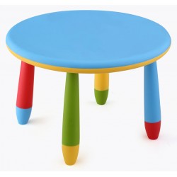 Mesa infantil redonda de colores